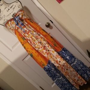 free people golden dreams strapless maxi dress